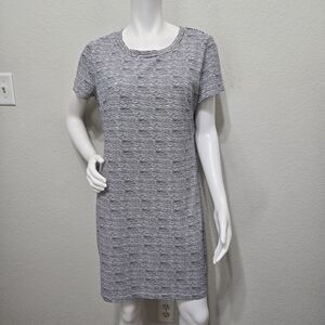 Southern Tide Blue Striped Short Sleeve Dress Size L